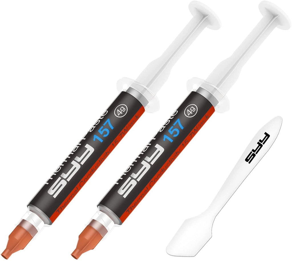 Thermal Paste,  2 Grams CPU Paste Thermal Compound Paste Heatsink for Ic/Processor/Cpu/All Coolers, 15.7W/M.K Carbon Based High Performance, Thermal Interface Material, CPU Thermal Paste