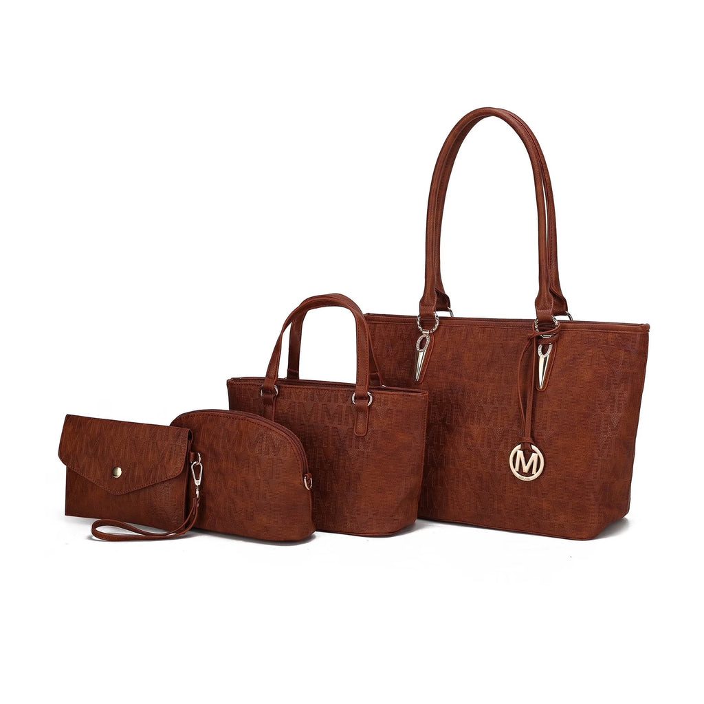 Edelyn Women'S Tote Bag, Small Tote Handbag, Pouch Purse & Wristlet Wallet, Signature Handbag 4 Pcs Set by Mia K